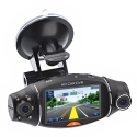 BOOMYOURS 2.7 TFT 270°Rotating Dual Camera Lens HD Car DVR Vehicle Blackbox DVR with G-sensor & GPS Module & SD Slot (Size-A1, Black)