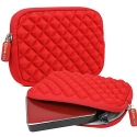 Evecase Universal Anti-Shock Diamond Neoprene Travel Carrying Case for Small Electronics and Accessories, such as 2.5 External Hard Drives, Point and Shoot Cameras, 5.0 GPS, Mobile Phones, MP3 Players, External Batteries and More - Red